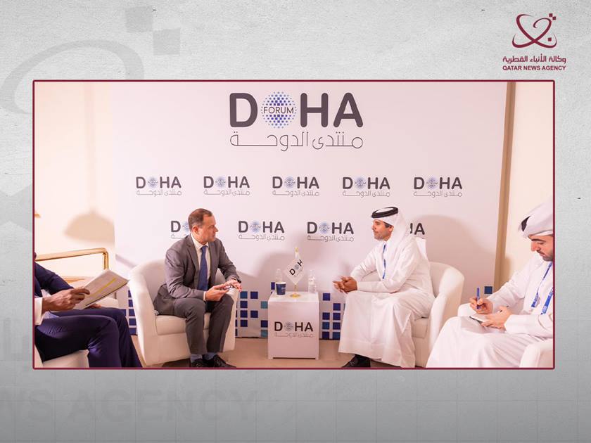 اجتمع  السفير فيصل بن عبدالله آل حنزاب، المبعوث الخاص لوزير الخارجية القطري  مع   توماس برييلو، المبعوث الأمريكي الخاص للسودان، وذلك على هامش منتدى الدوحة 2024.