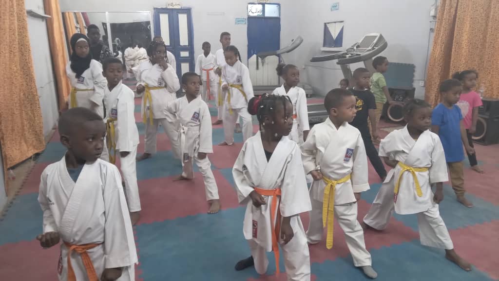 شرف امتحان النخبة الرفيعة المستوى للاعبين بأكاديمية العاب الدفاع عن النفس والجمباز، قادة الشرطة والمجتمع المدني ووزيرة الشباب والرياضة بولاية نهر النيل ورئيس اتحاد الناشئين بولاية نهر النيل، امتحان اللاعبين بأكاديمية العاب الدفاع عن النفس والجمباز ،